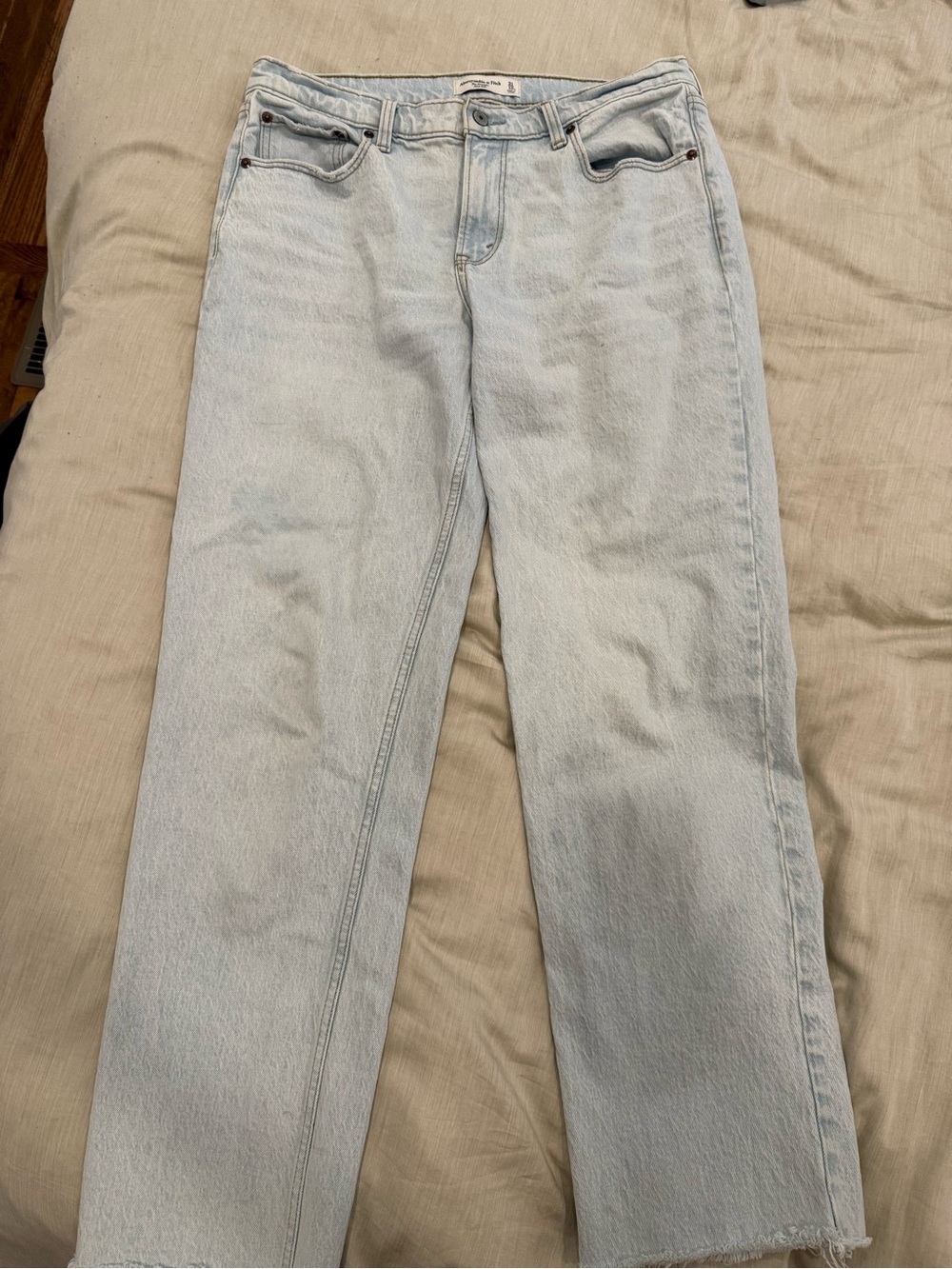 Abercrombie & Fitch Light Wash Straight-Leg Jeans